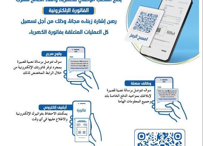 اشتوكة : وكالة الكهرباء تطلق خدمة الفاتورة الإلكترونية عبر الرسائل ال (SMS)